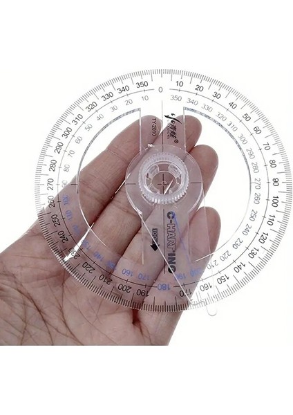 360° Protractor Cetvel, Şeffaf Matematik, Geometri, Tasarım ve Sanat Projeleri Için İDEAL-1AD fırsatları