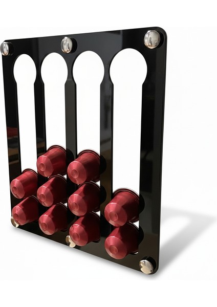 Nespresso & Jacobs Uyumlu Kapsül Kahve Standı (Mıknatıslı Siyah) fiyatları