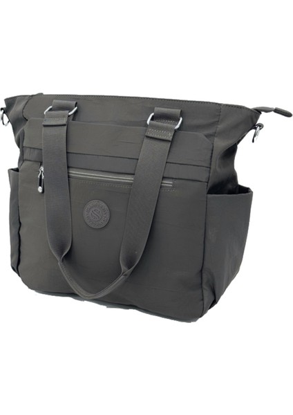 Çok Cepli Kadın Omuz Çantası Büyük Boy Günlük HV4003 Koyu Gri fiyatları