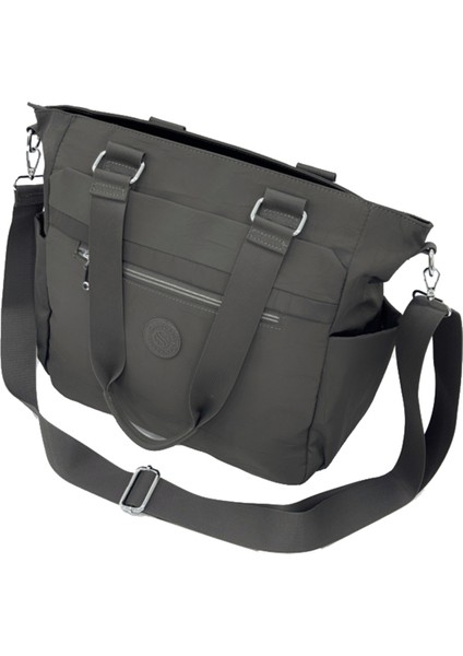 Çok Cepli Kadın Omuz Çantası Büyük Boy Günlük HV4003 Koyu Gri fırsatları