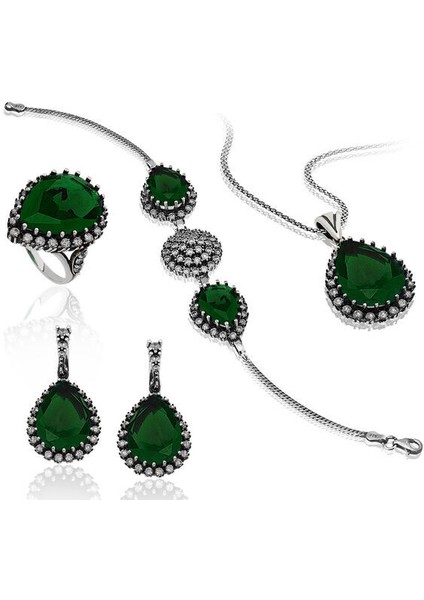 Hürrem Sultan Otantik 925 Ayar Gümüş Kadın Set