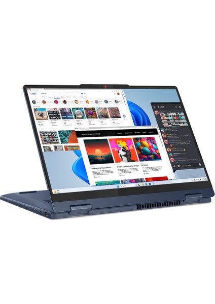 Ideapad Slim 5 Case 2 In 1 Intel Core I5 13420H 16GB 512GB SSD W11PRO 14" Wuxga Taşınabilir Bilgisayar 83KX004FTR +Boz Çanta Hediye