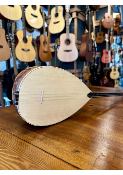 Kısa Sap Üst Seri Tam Profesyonel Ceviz Bağlama 40 Tekne