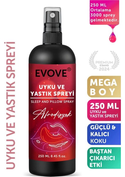 Afrodizyak Uyku ve Yastık Spreyi Rahatlatıcı Uyku ve Dinlenme Spreyi Sleep And Pillow Spray 250 ml