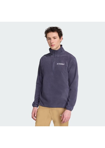 Multi Essentials 1-2 Zip Fleece Erkek Mavi Yürüyüş Polar.-