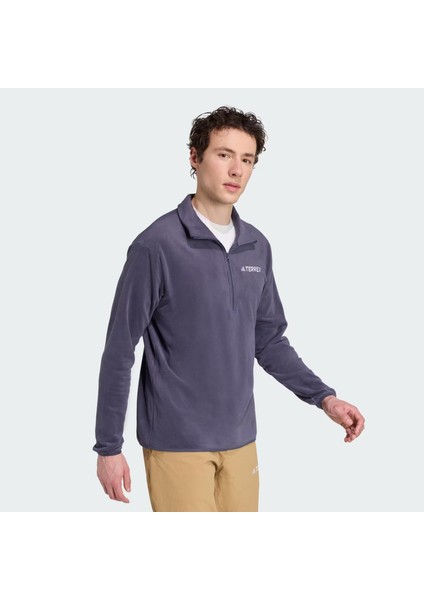 Multi Essentials 1-2 Zip Fleece Erkek Mavi Yürüyüş Polar.- modelleri