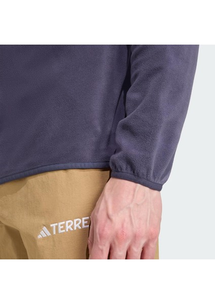 Multi Essentials 1-2 Zip Fleece Erkek Mavi Yürüyüş Polar.-