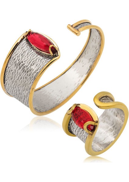 Otantik 925 Ayar Gümüş Kadın Set