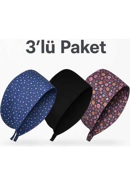 3'ü Bir Arada Doktor Hemşire Aşçı Cerrahi Bone Hastane Anne Bone Iş Bandanası Tesettür Bonesi Gtb7
