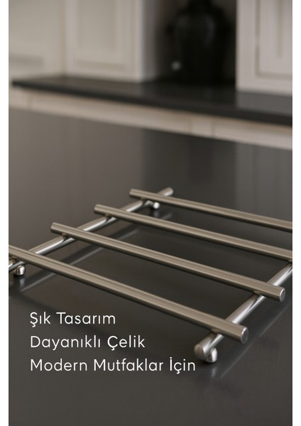 Isıya Dayanıklı Şık Krom Nihale – Tencereler Için Güvenli Stand indirimleri