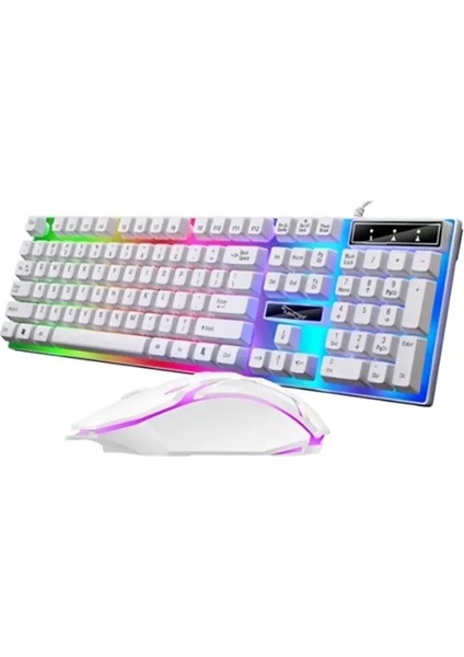 Kablolu USB Gaming Oyuncu Klavye Mouse Set Türkçe Q Klavye Multi Fonksiyonlu Reinbow Aydınlatmalı modelleri