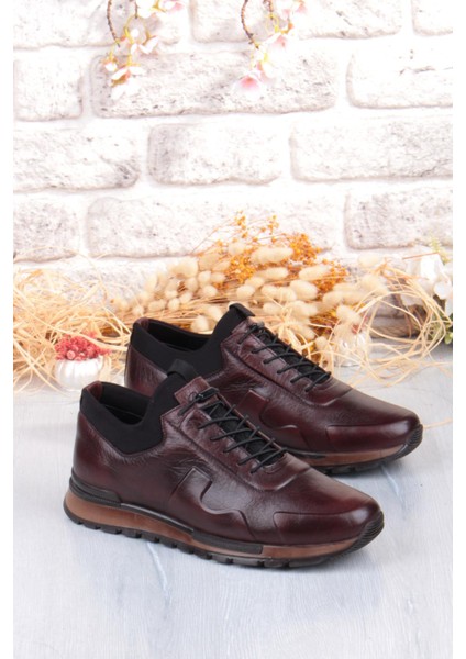 5333 Rahat Lastikli Kauçuk Taban Hakiki Deri Erkek Ayakkabı