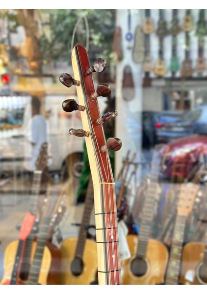 Kısa Sap Tam Profesyonel Maun Bağlama 42 Tekne Jak Girişli