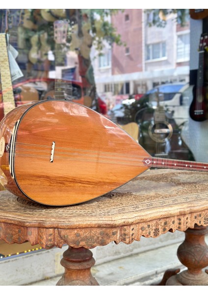 Kısa Sap Tam Profesyonel Maun Bağlama 42 Tekne Jak Girişli