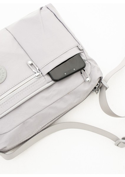 Çok Cepli Çapraz Askılı Kadın Omuz Çantası Orta Boy Günlük HV4006 Gri indirimleri