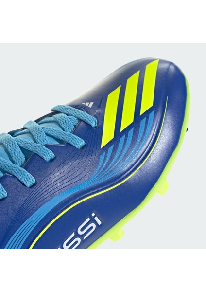 F50 Messi League Firm-Multi Ground Çocuk Mavi Çim Saha Kramponu.-