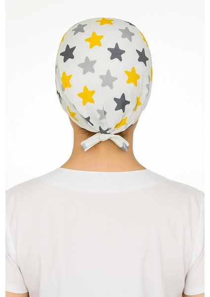 Beyaz Yıldız Desenli Doktor Hemşire Aşçı Bonesi Unisex Cerrahi Bone fiyatları