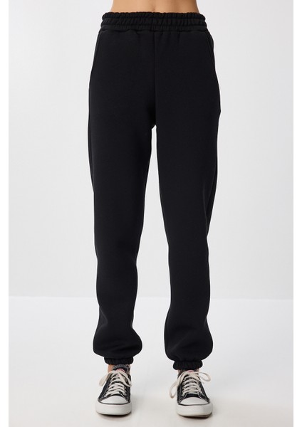 Kapüşonlu Şardonlu Örme Alt-Üst Takım LZV0028 Siyah indirimleri