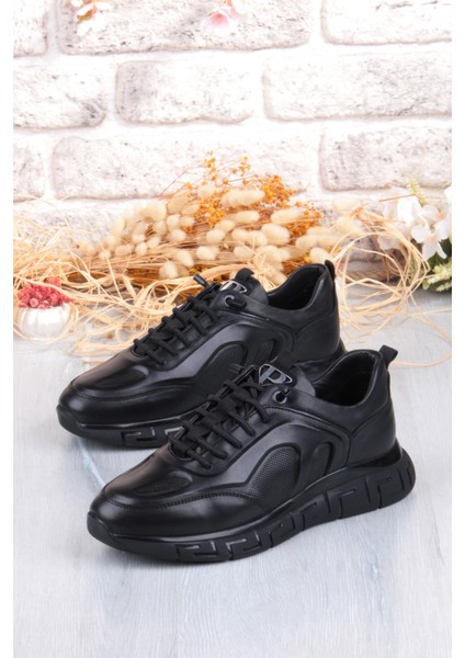 6706 Rahat Lastik Bağçıklı Kauçuk Taban Hakiki Deri Erkek Ayakkabı modelleri