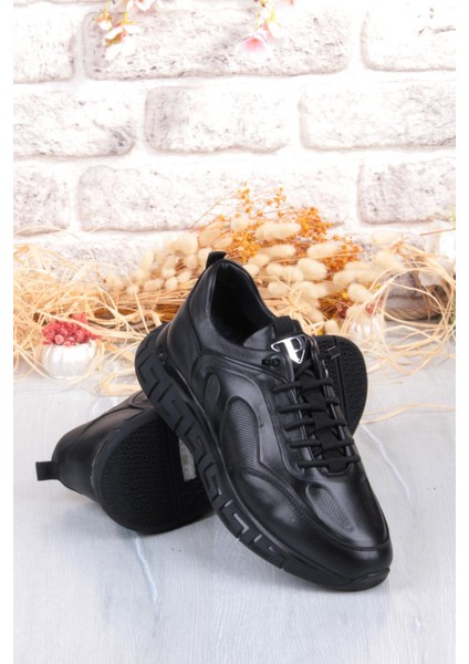 6706 Rahat Lastik Bağçıklı Kauçuk Taban Hakiki Deri Erkek Ayakkabı indirimleri