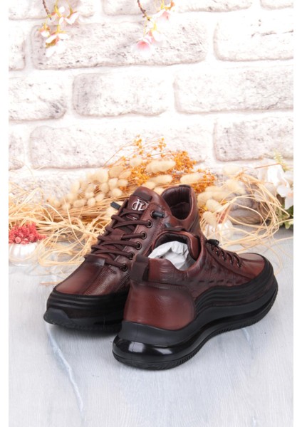 E053 Rahat Lastik Bağçıklı Kalın Air Taban Taban Hakiki Deri Erkek Ayakkabı fırsatları