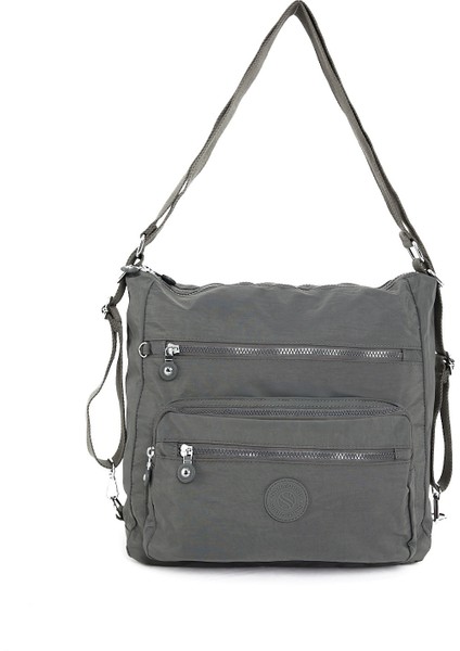 Çok Cepli Ayarlanabilir Çapraz Askılı Kadın Omuz ve Sırt Çantası Büyük Boy Günlük HV3050 Koyu Gri fiyatları