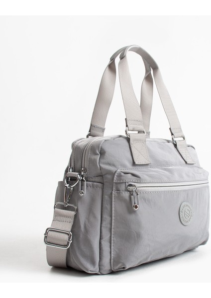 Çok Cepli Kadın Omuz Çantası Orta Boy Günlük HV4018 Gri fiyatları