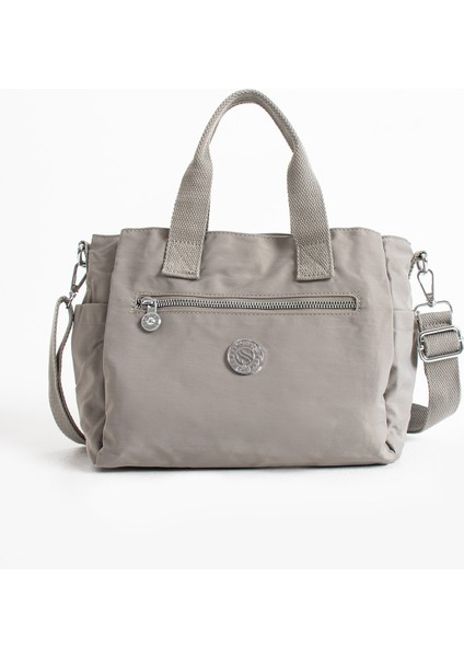 Çok Cepli Çapraz Askılı Kadın Omuz Çantası Küçük Boy Günlük HV7000 Gri
