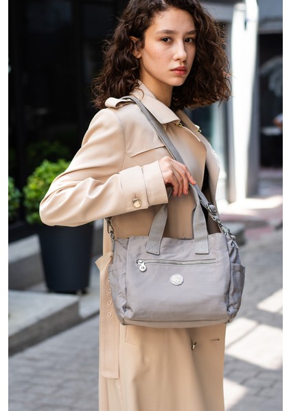 Çok Cepli Çapraz Askılı Kadın Omuz Çantası Küçük Boy Günlük HV7000 Gri fiyatları