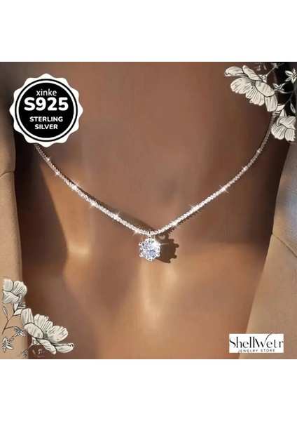 Seren Gümüş 925 Kolye ve Halhal Set Sevgililer Günü , Annenize Verilecek En Güzel Gümüş Hediyesi