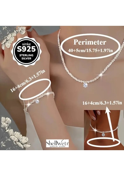 Seren Gümüş 925 Kolye ve Halhal Set Sevgililer Günü , Annenize Verilecek En Güzel Gümüş Hediyesi fırsatları