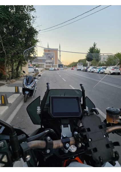 Ktm 1290 Super Adventure Ön Cam 2017-2020 Model 54CM Şeffaf Renkli 4mm