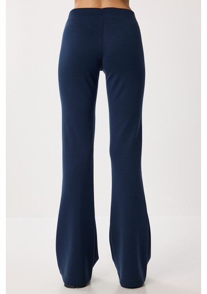 Ispanyol Paça Esnek Modal Tayt LUB0243 Lacivert indirimleri