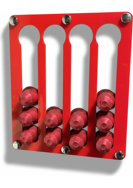 Nespresso & Jacobs Uyumlu Kapsül Kahve Standı (Mıknatıslı Kırmızı) fiyatları