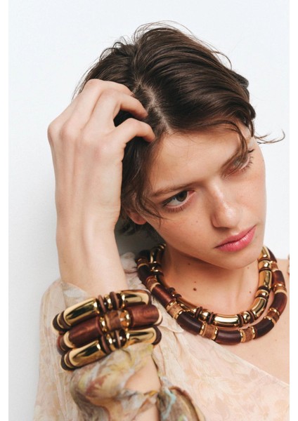 2’li Ahşap Kolye Seti modelleri