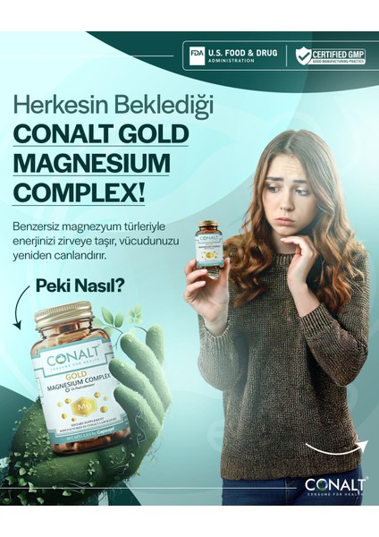 Gold Magnesium Complex 60 Kapsül , Enerjinizi Arttırın , Kas Ağrılarınızı Unutun