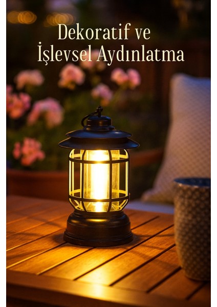 Retro LED Kamp & Bahçe Lambası