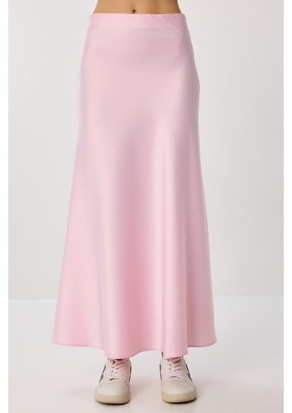 Uzun Saten Etek LGK0008 Pembe modelleri