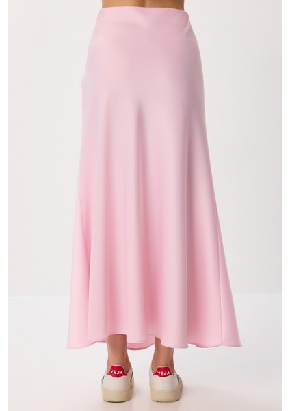 Uzun Saten Etek LGK0008 Pembe fırsatları