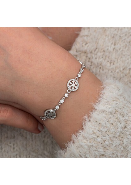 Kar Tanesi 925 Ayar Gümüş Bileklik