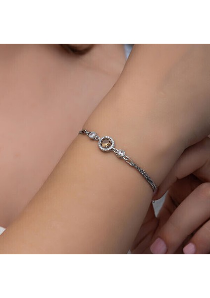 Zultanit Taşlı 925 Ayar Gümüş Bileklik