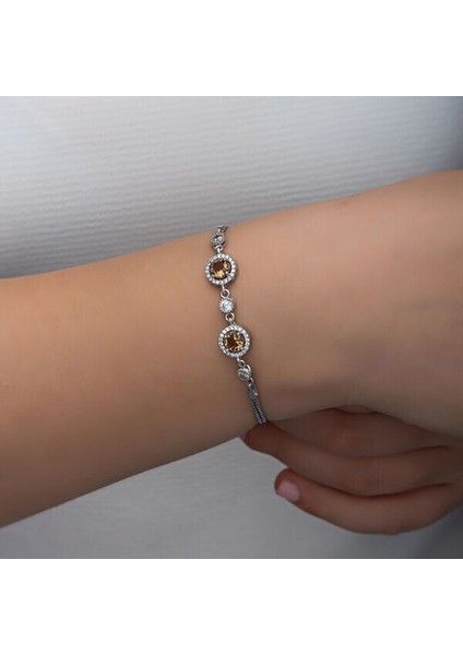 Zultanit Taşlı 925 Ayar Gümüş Bileklik