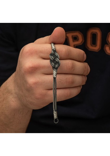 Kazaziye Örgü 925 Ayar Gümüş Bileklik