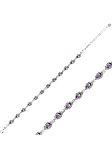 Su Yolu Martiz 925 Ayar Gümüş Bileklik