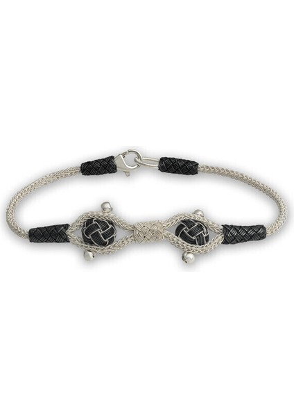 Örgü Kazaziye 925 Ayar Gümüş Bileklik