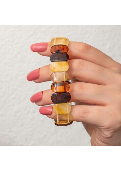 Yetişkin Damla Kehribar Bileklik