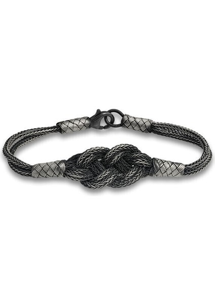 Örgü Kazaziye 925 Ayar Gümüş Bileklik