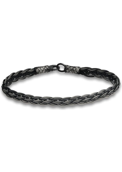 Örgü Kazaziye 925 Ayar Gümüş Bileklik