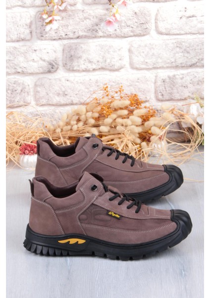 1040 Rahat Lastik Bağçıklı Kauçuk Taban Nubuk Hakiki Deri Erkek Ayakkabı fiyatları