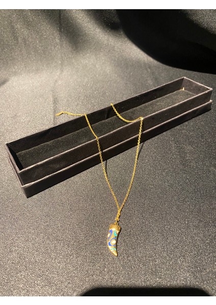 Fil Dişi Kolye Gold&gümüş